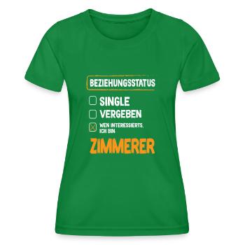 Zimmerer Relationship Status - Women's Functional T-Shirt - kelly green - Front - AI Model Female 172 dark (172cm)
