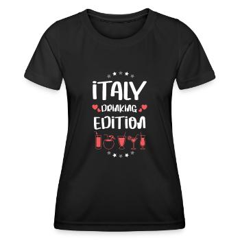 Italien Drinking Team - Frauen Funktions-T-Shirt - Schwarz - Vorne - AI Model Female 172 light (172cm)