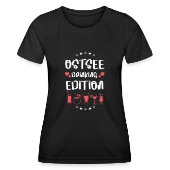 Ostsee Drinking Team - Frauen Funktions-T-Shirt - Schwarz - Vorne - AI Model Female 172 light (172cm)