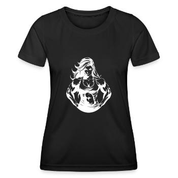 Femme Muscles Musculation Fitness - T-shirt sport Femme - noir - Devant - AI Model Female 172 light (172cm)