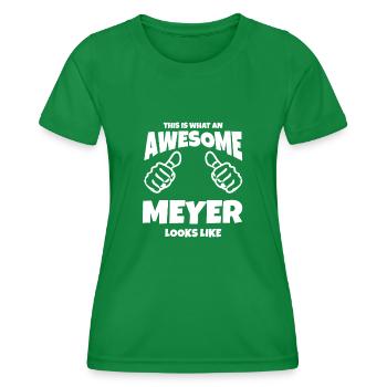 So sieht ein cooler Meyer aus - Frauen Funktions-T-Shirt - Kelly Green - Vorne - AI Model Female 172 dark (172cm)