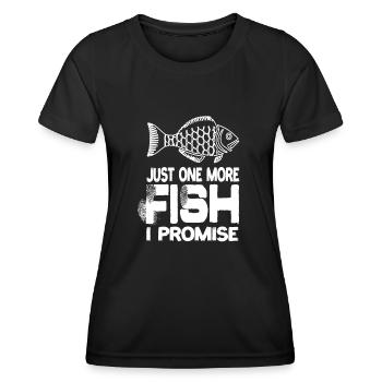 Juste un poisson de plus, je vous promets un poisson, un poisson, un poisson - T-shirt sport Femme - noir - Devant - AI Model Female 172 light (172cm)