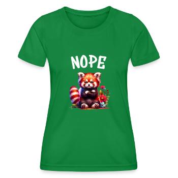 Panda roux Drôle de dicton Nope Renard de Feu - T-shirt sport Femme - vert - Devant - AI Model Female 172 dark (172cm)