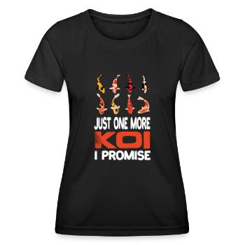 Juste un autre koi je promets Koi Kois Koi Fish - T-shirt sport Femme - noir - Devant - AI Model Female 172 light (172cm)