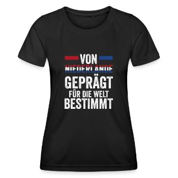 Pays-Bas Pays-Bas Pays-Bas - T-shirt sport Femme - noir - Devant - AI Model Female 172 light (172cm)