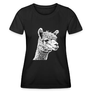 Alpaca Alpacas Alpaca - Women's Functional T-Shirt - black - Front - AI Model Female 172 light (172cm)