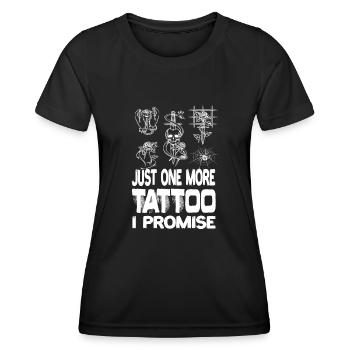 Juste un tatouage de plus, je promets des tatouages tatouage - T-shirt sport Femme - noir - Devant - AI Model Female 172 light (172cm)