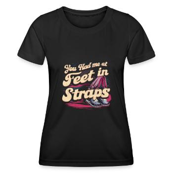You Had Me At Feet In Straps 58 - Women's Functional T-Shirt - black - Front - AI Model Female 172 light (172cm)