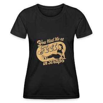 You Had Me At Feet In Straps 61 - Women's Functional T-Shirt - black - Front - AI Model Female 172 light (172cm)