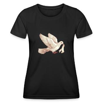 Lungenkrebs-Bewusstseinsmonat Weiße Schleife - Frauen Funktions-T-Shirt - Schwarz - Vorne - AI Model Female 172 light (172cm)
