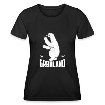 Grönland Kunst Tupilaq Kalaallit Religion - Frauen Funktions-T-Shirt - Schwarz - Vorne - AI Model Female 172 light (172cm)