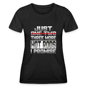 Juste un Hot Rod de plus, je promets Hot Rod Vintage - T-shirt sport Femme - noir - Devant - AI Model Female 172 light (172cm)