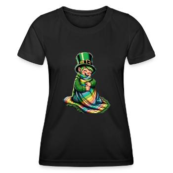 Cozy Leprechaun (Irish Leprechaun) - Women's Functional T-Shirt - black - Front - AI Model Female 172 light (172cm)