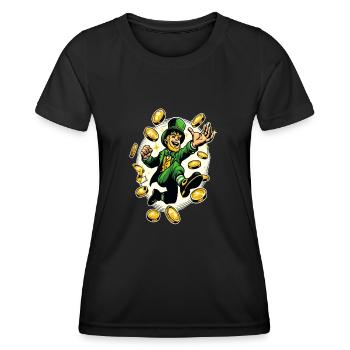 Lucky Leprechaun (Irish Leprechaun) - Women's Functional T-Shirt - black - Front - AI Model Female 172 light (172cm)