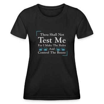 Barman Mixologue Tu dois - T-shirt sport Femme - noir - Devant - AI Model Female 172 light (172cm)