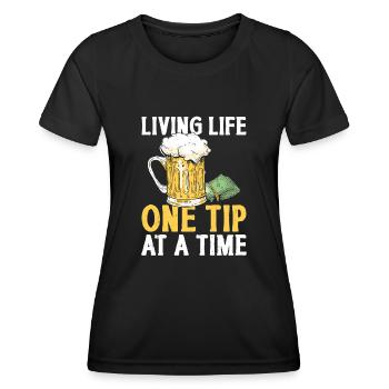 Bartender Mixologist Living Life - Women's Functional T-Shirt - black - Front - AI Model Female 172 light (172cm)