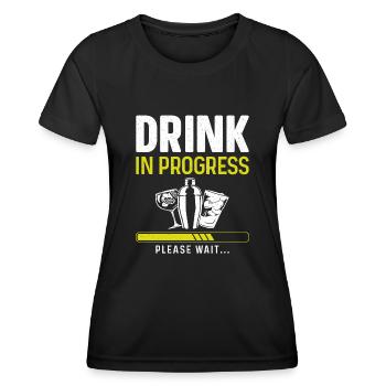 Bartender Mixologist Drink In - Frauen Funktions-T-Shirt - Schwarz - Vorne - AI Model Female 172 light (172cm)