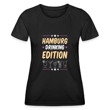 Soirée de beuverie à Hambourg - T-shirt sport Femme - noir - Devant - AI Model Female 172 light (172cm)