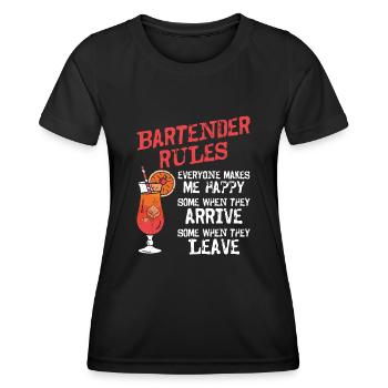 Bartender Mixologist Bartender - Frauen Funktions-T-Shirt - Schwarz - Vorne - AI Model Female 172 light (172cm)