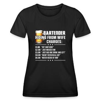 Bartender Mixologist Bartender - Frauen Funktions-T-Shirt - Schwarz - Vorne - AI Model Female 172 light (172cm)