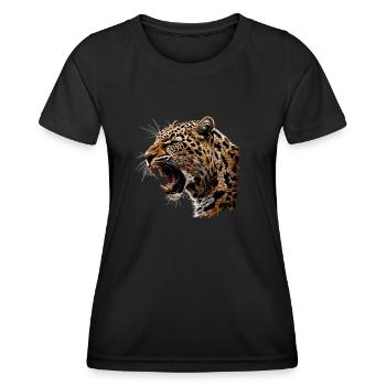 Leoparden Leopard - Women's Functional T-Shirt - black - Front - AI Model Female 172 light (172cm)
