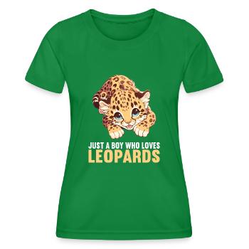 Leoparden Leopard - Women's Functional T-Shirt - kelly green - Front - AI Model Female 172 dark (172cm)