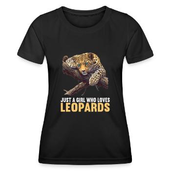 Leoparden Leopard - Women's Functional T-Shirt - black - Front - AI Model Female 172 light (172cm)