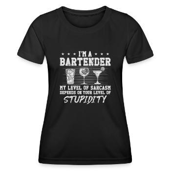 Bartender Mixologist I'm A - Women's Functional T-Shirt - black - Front - AI Model Female 172 light (172cm)