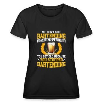 Bartender Mixologist Retired You - Frauen Funktions-T-Shirt - Schwarz - Vorne - AI Model Female 172 light (172cm)
