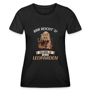 Leoparden Leopard - Women's Functional T-Shirt - black - Front - AI Model Female 172 light (172cm)
