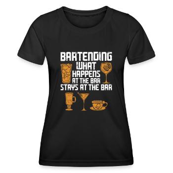Bartender Mixologist Bartending - Women's Functional T-Shirt - black - Front - AI Model Female 172 light (172cm)