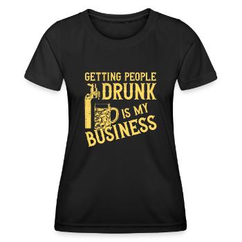 Bartender Mixologist Getting - Frauen Funktions-T-Shirt - Schwarz - Vorne - AI Model Female 172 light (172cm)