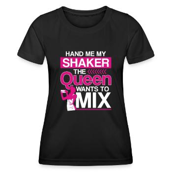 Bartender Mixologist Queen Hand Me - Frauen Funktions-T-Shirt - Schwarz - Vorne - AI Model Female 172 light (172cm)