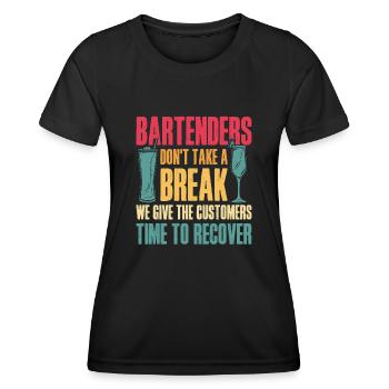 Bartender Mixologist Bartenders - Frauen Funktions-T-Shirt - Schwarz - Vorne - AI Model Female 172 light (172cm)