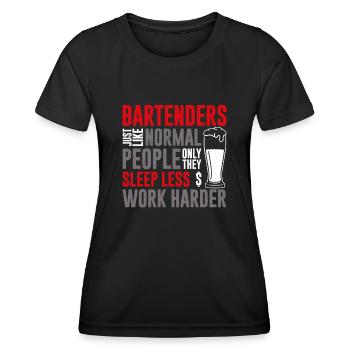 Bartender Mixologist Bartenders - Women's Functional T-Shirt - black - Front - AI Model Female 172 light (172cm)