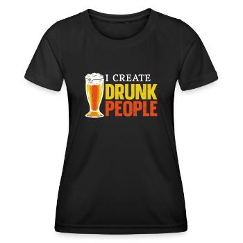 Bartender Mixologist I Create - Frauen Funktions-T-Shirt - Schwarz - Vorne - AI Model Female 172 light (172cm)