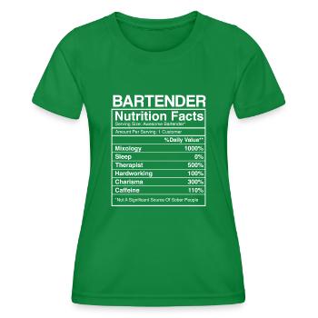 Bartender Mixologist Bartender - Women's Functional T-Shirt - kelly green - Front - AI Model Female 172 dark (172cm)