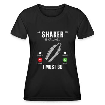 Bartender Mixologist Phone Display - Women's Functional T-Shirt - black - Front - AI Model Female 172 light (172cm)