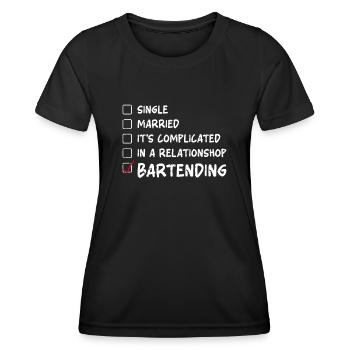 Bartender Mixologist Single - Women's Functional T-Shirt - black - Front - AI Model Female 172 light (172cm)