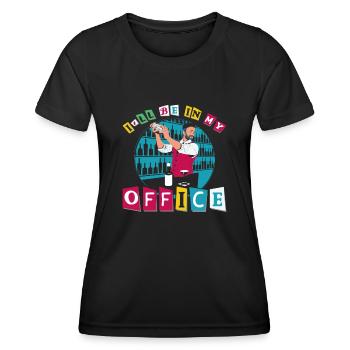 Barman Mixologue Je serai dans mon - T-shirt sport Femme - noir - Devant - AI Model Female 172 light (172cm)