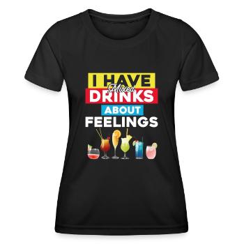 Barman Mixologue J’ai mélangé - T-shirt sport Femme - noir - Devant - AI Model Female 172 light (172cm)