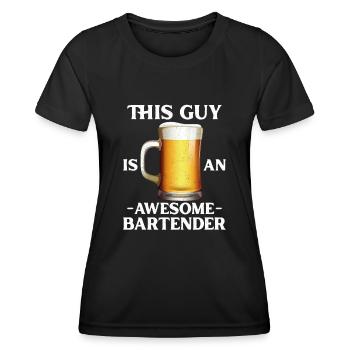 Bartender Mixologist This Guy Is - Frauen Funktions-T-Shirt - Schwarz - Vorne - AI Model Female 172 light (172cm)