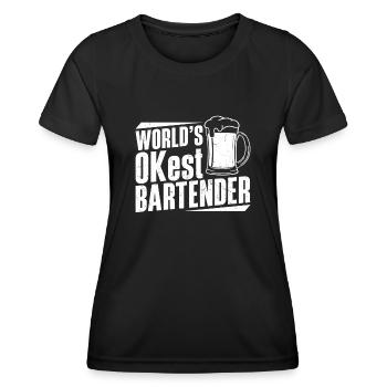 Bartender Mixologist World's - Frauen Funktions-T-Shirt - Schwarz - Vorne - AI Model Female 172 light (172cm)