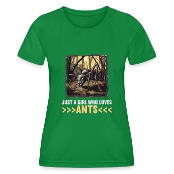 Ant Ameisen Ameise - Frauen Funktions-T-Shirt - Kelly Green - Vorne - AI Model Female 172 dark (172cm)