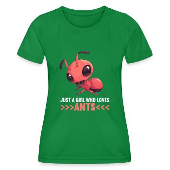 Ant Ameisen Ameise - Frauen Funktions-T-Shirt - Kelly Green - Vorne - AI Model Female 172 dark (172cm)