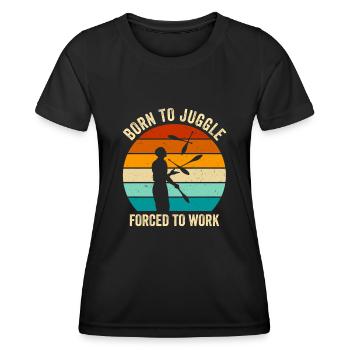 Drôle de dicton de jonglerie - T-shirt sport Femme - noir - Devant - AI Model Female 172 light (172cm)