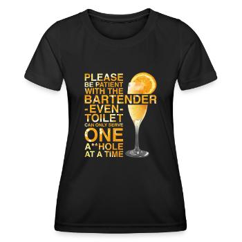 Bartender Mixologist Please Be - Women's Functional T-Shirt - black - Front - AI Model Female 172 light (172cm)