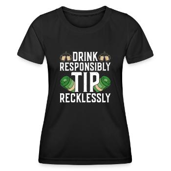 Bartender Mixologist Drink - Women's Functional T-Shirt - black - Front - AI Model Female 172 light (172cm)