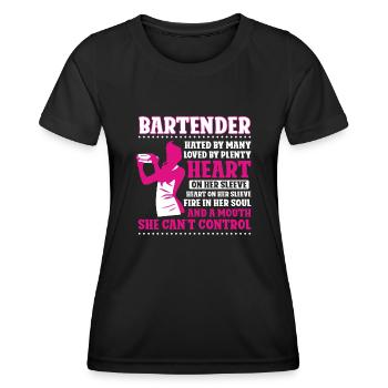 Bartender Mixologist Bartender - Frauen Funktions-T-Shirt - Schwarz - Vorne - AI Model Female 172 light (172cm)