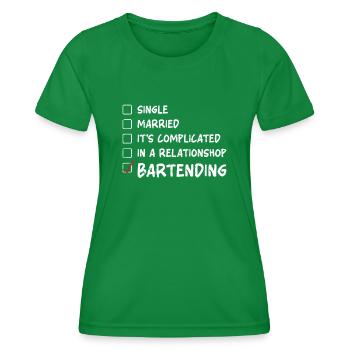 Bartender Mixologist Single - Women's Functional T-Shirt - kelly green - Front - AI Model Female 172 dark (172cm)